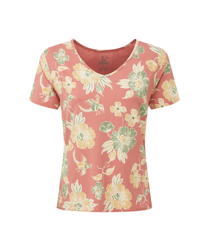 Sherpa Adventure Gear Neha V Neck Tee W Floral Brick Dust Jetzt Bestellen