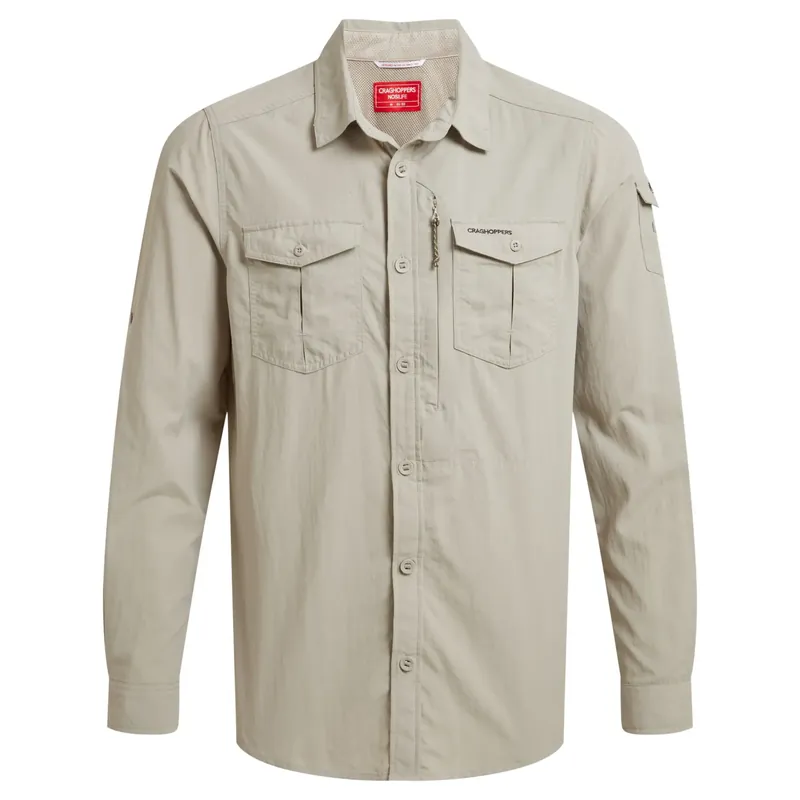 Neue Kollektion Craghoppers NosiLife Adventure LS Shirt III Parchment