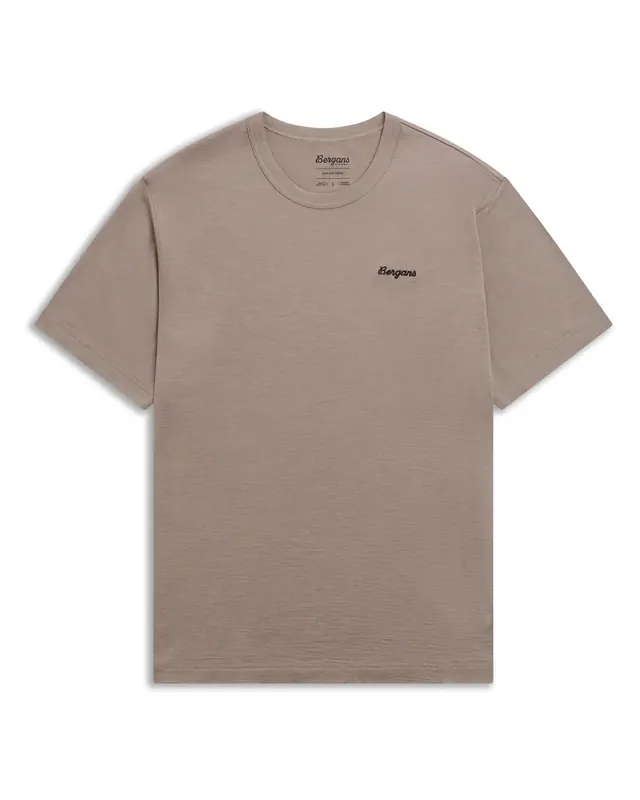 Bergans Logo Merino Tee Men Rock Taupe Nur Für Kurze Zeit