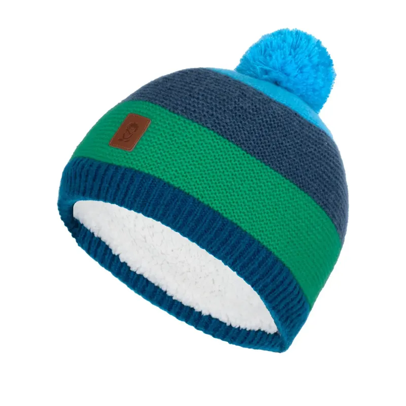 Trollkids Kids Gryllefjord Bobble Cap Green/Blue Kracherpreis