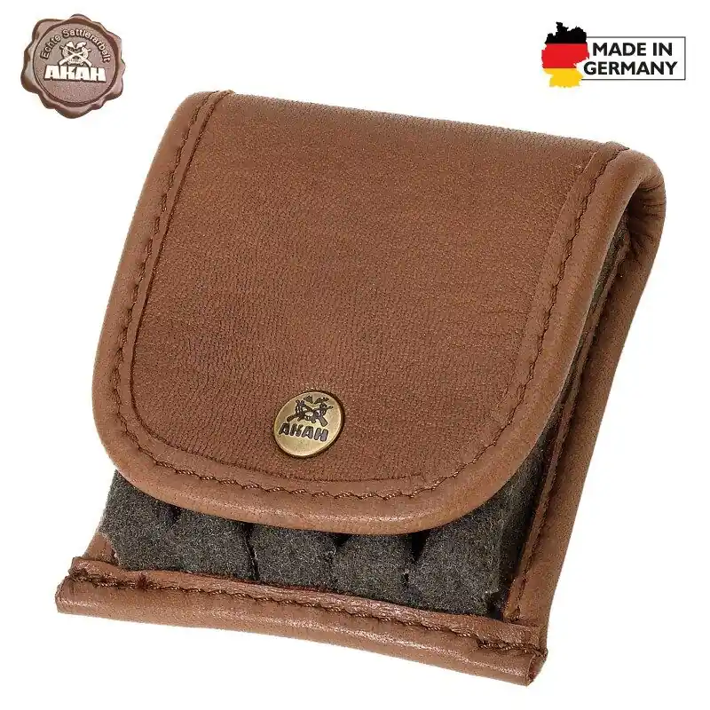 AKAH Patronenetui Elchleder mit Loden Expressversand