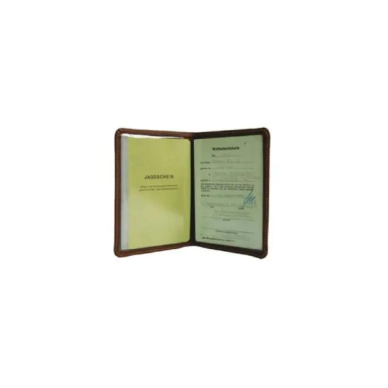 Geprüft AKAH Jagdschein Etui Elchleder