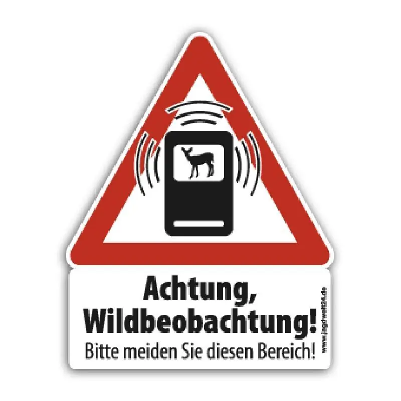 Warnschild "Achtung Wildbeobachtung" Groß Rabatt