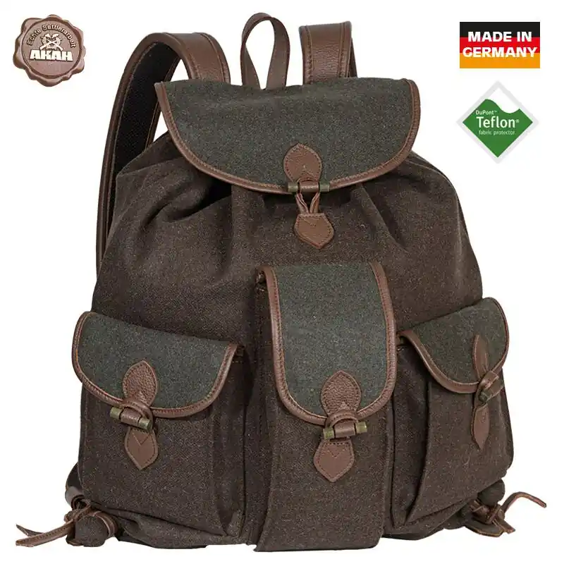 Wochenendangebot AKAH Loden-Rucksack Braun/Grün