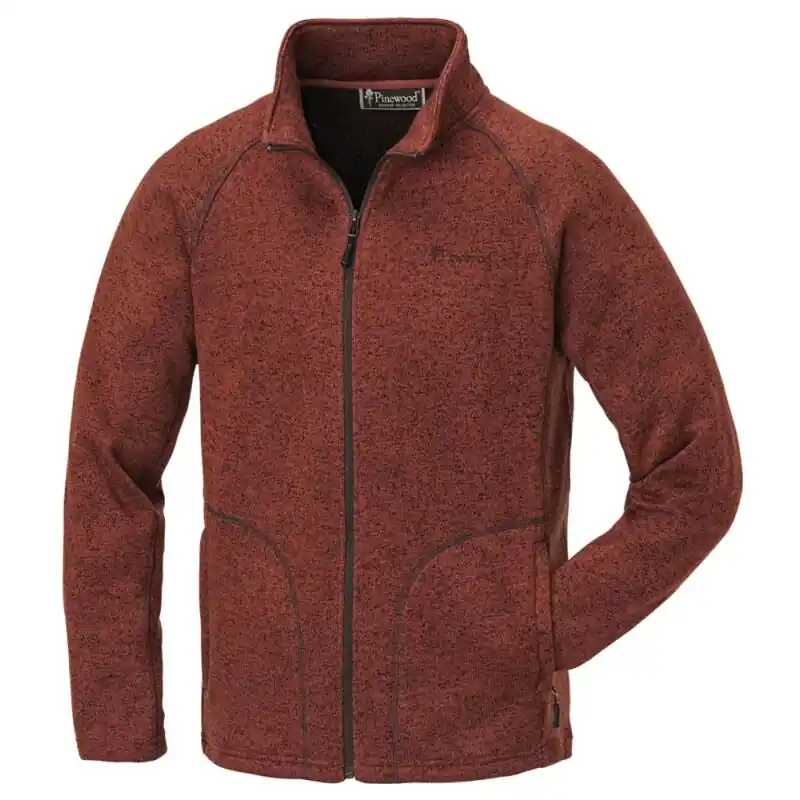 Aktuell Pinewood Herren Jacke Gabriel Fleece Strickjacke - Terracotta-Melange