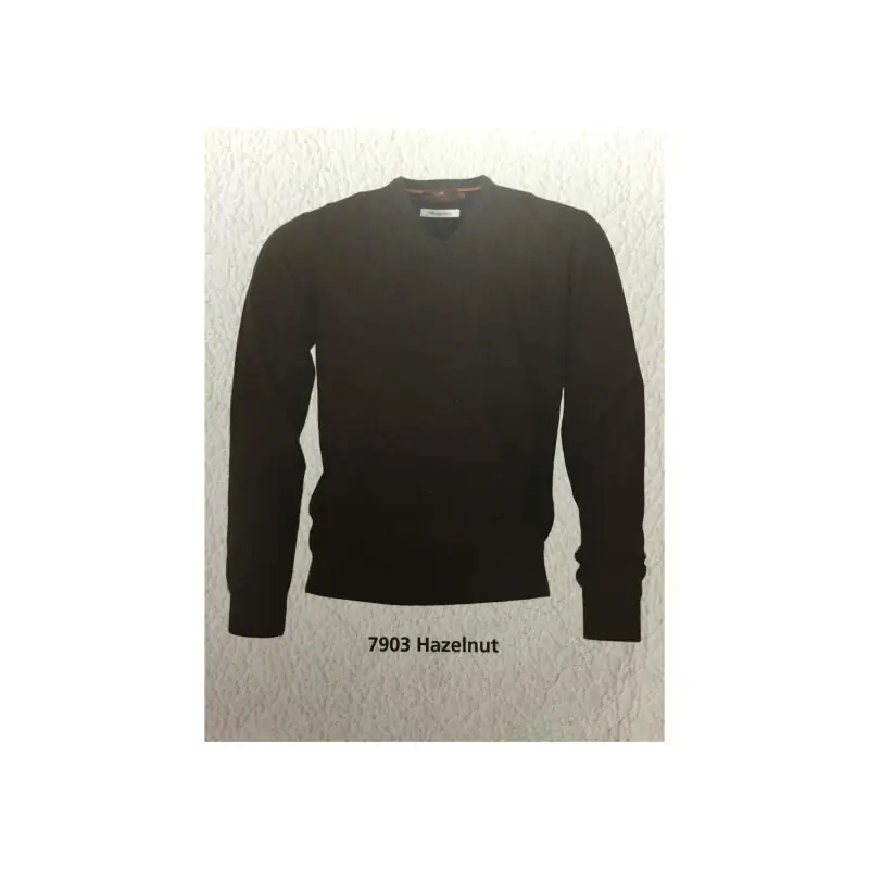 Sichere Zahlung Laksen Pullover V-Ausschnitt Haselnuss