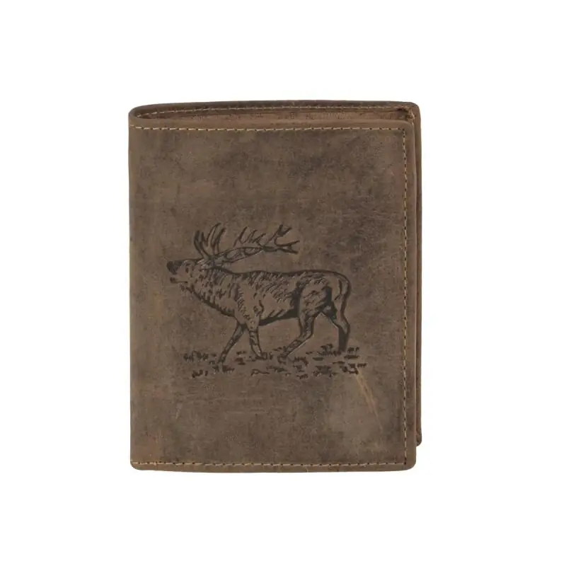 Greenburry Geldbörse Leder mit Hirsch "Vintage Hunting" 9x12cm Must-Have