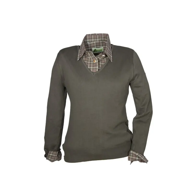 Hubertus Ladies V-Pullover dunkeloliv Begrenztes Angebot