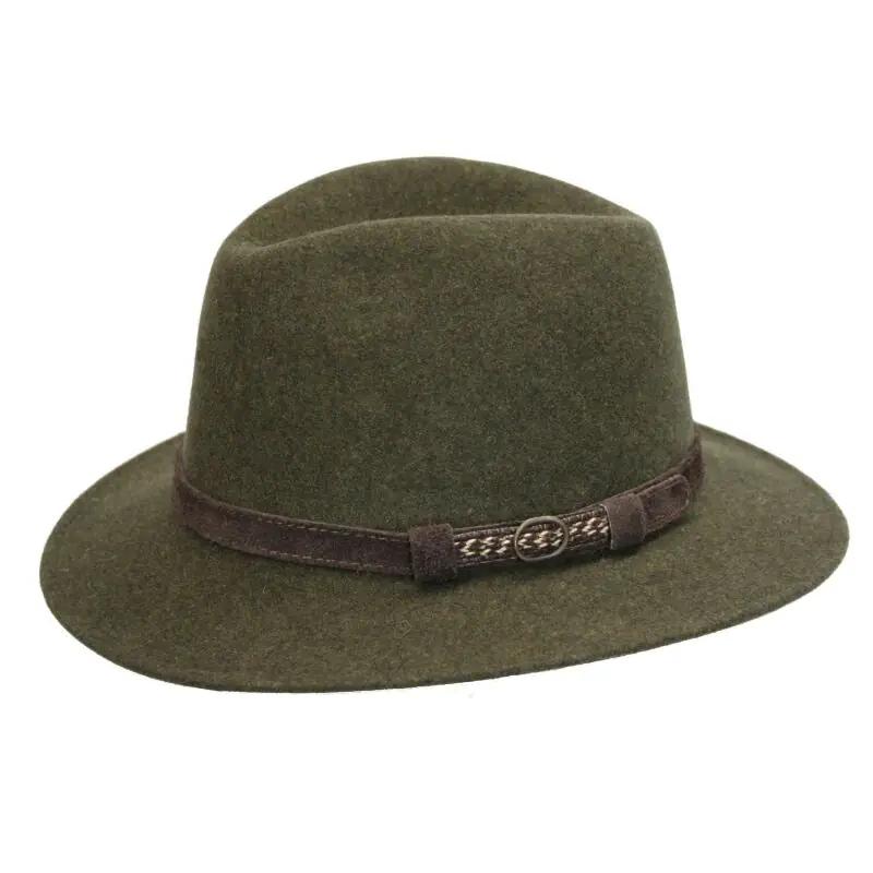 Markenware Lodenhut Jagdhut Classic "Outlake" oliv