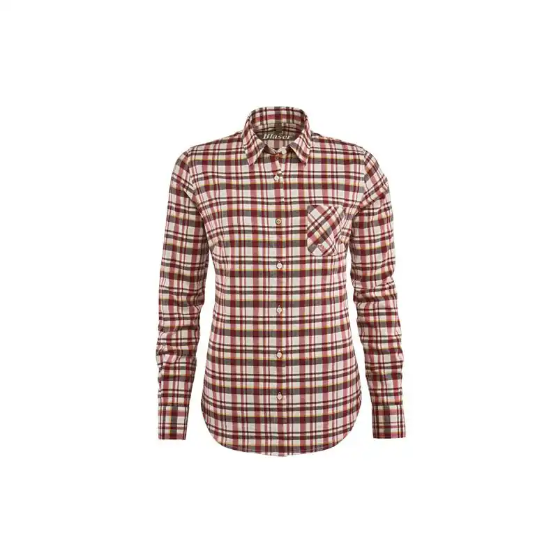 Blaser Damen BluseTwill bordeaux/natur/braun kariert Markenprodukt