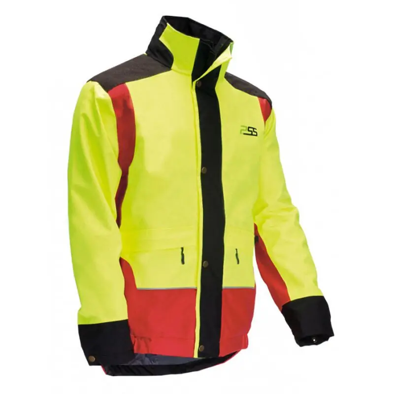 Geprüft PSS X-Treme Rain Durchgehjacke rot/gelb