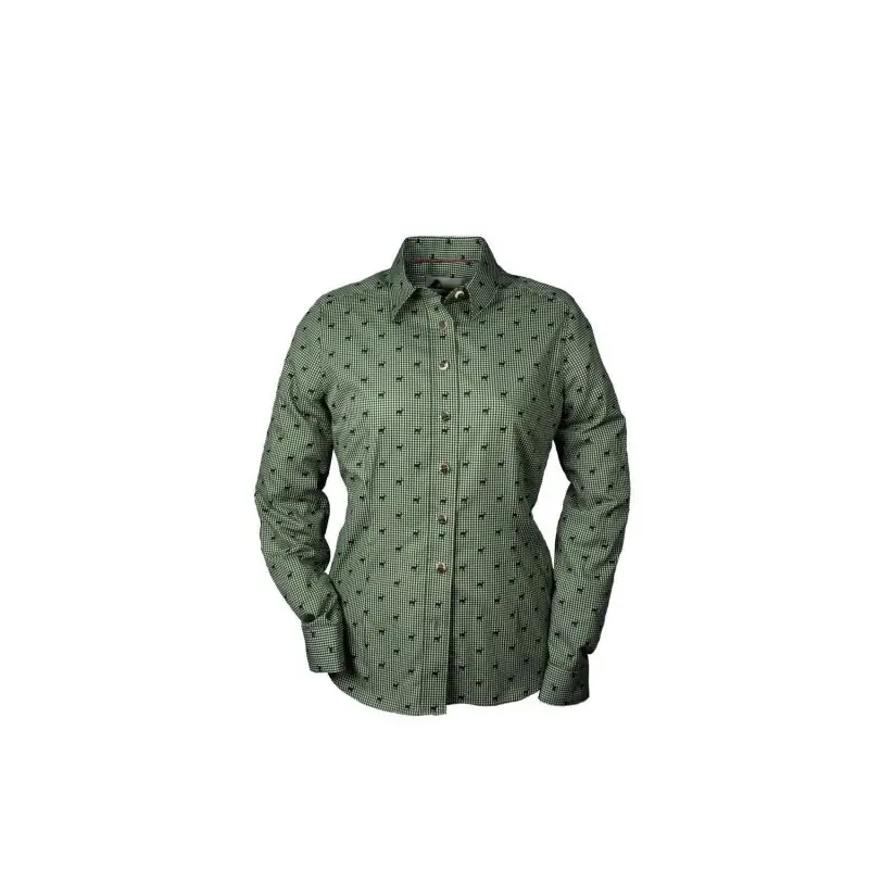 Sofort Bestellen Hubertus Damen Jagd Bluse mit Hirschmotiven oliv