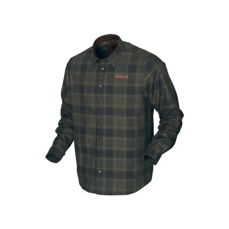 Markenprodukt Härkila Metso Herren Hemd Willow green check