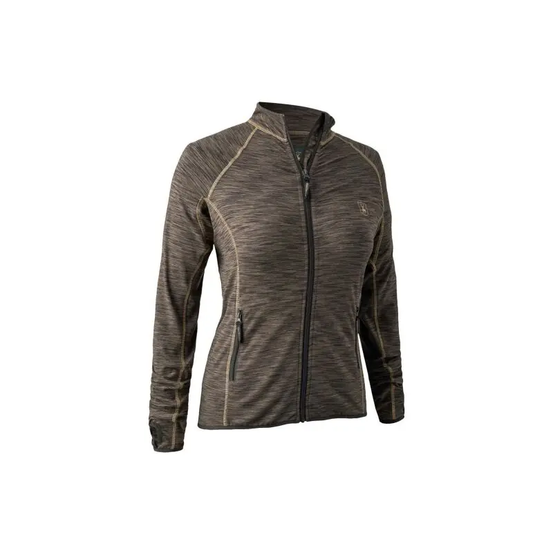 Deerhunter Lady Insulated Fleece Jacke Brown melange 36 Billig