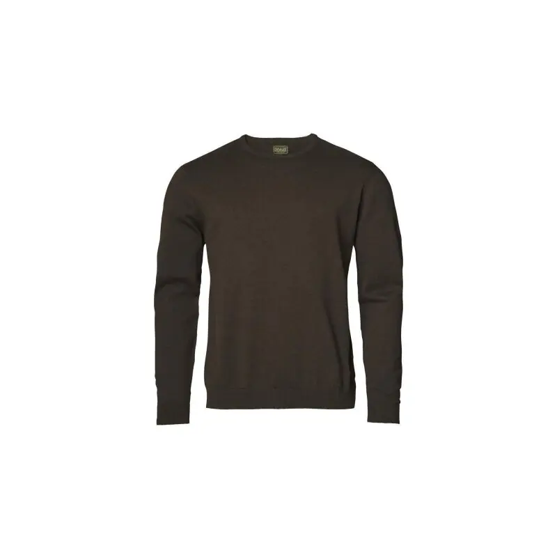 Chevalier Herren Pullover Gaup Cotton RN Braun Sonderaktion