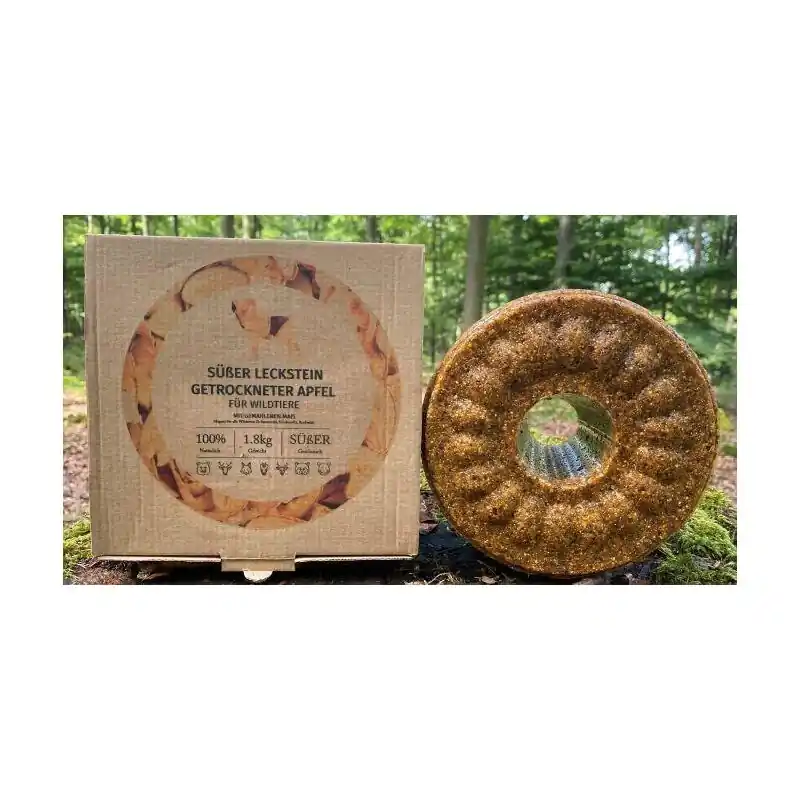 Preiswert Wildlutscher Wild Leckstein Apfel süß mit gemahlenem Mais