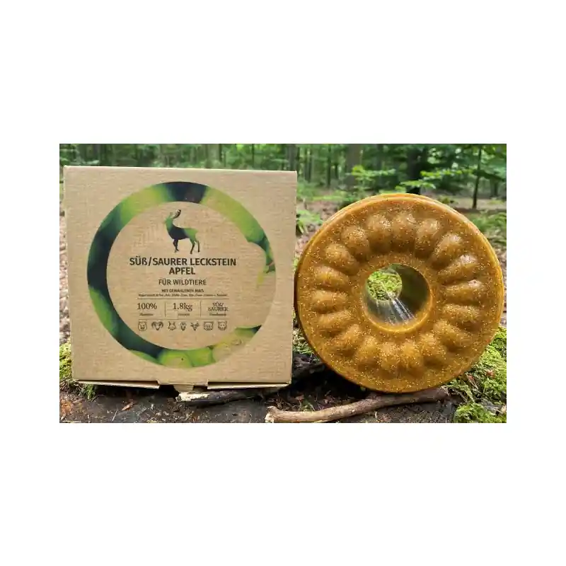 Wildlutscher Wild Leckstein Apfel süß/sauer mit gemahlenem Mais Finale Aktion