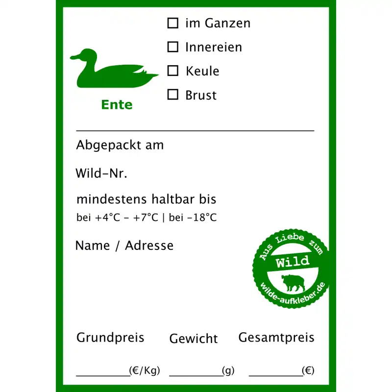 Wilde Aufkleber Typ Ente Jetzt Bestellen