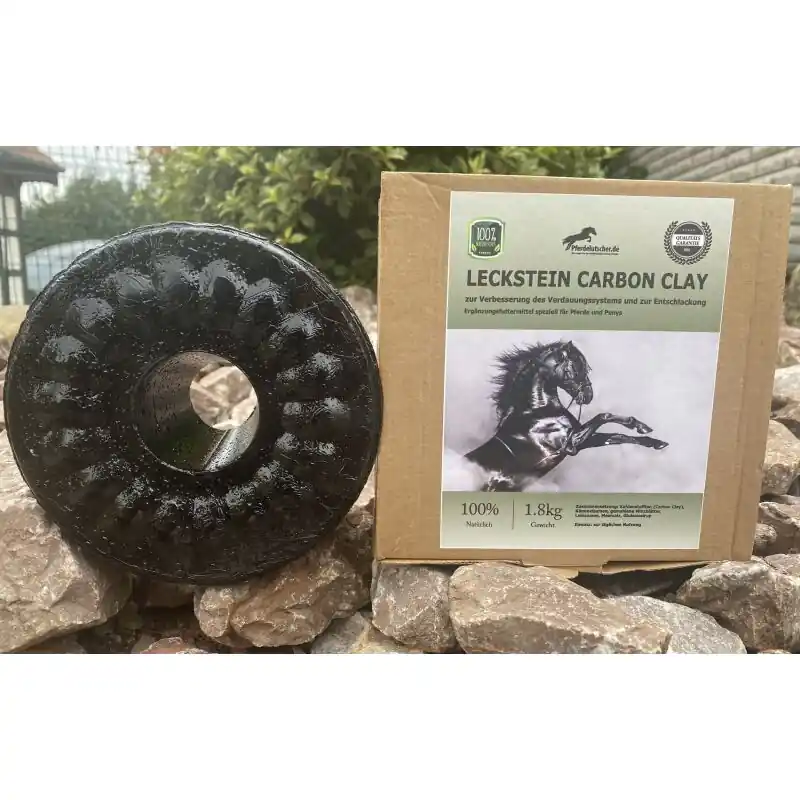 Sonderangebot Wildlutscher Leckstein für Pferde und Ponys Carbon Clay - Verdauung & Entschlackung 1,8 kg
