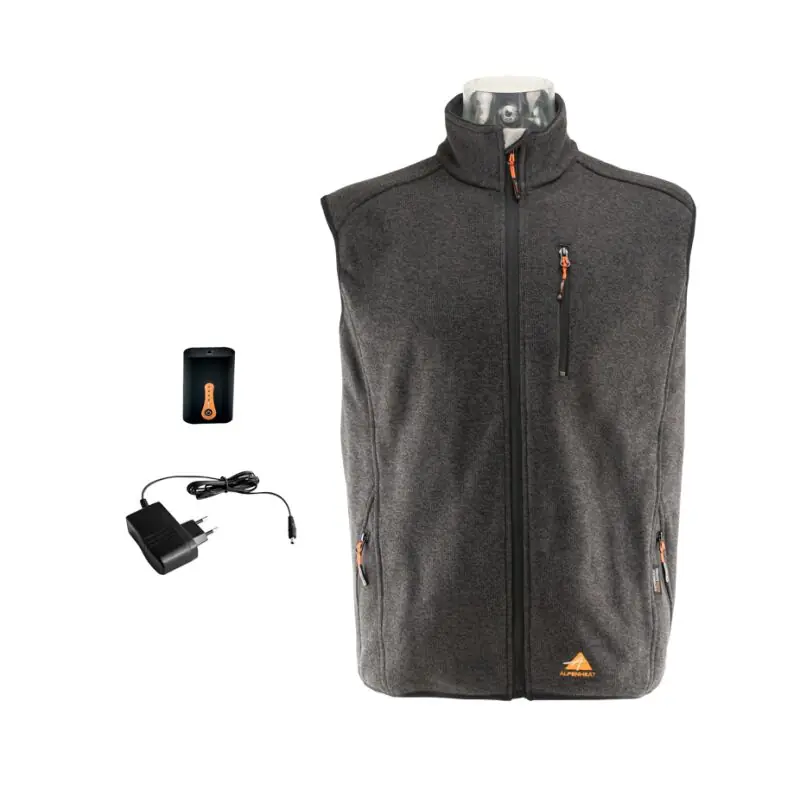 Alpenheat Beheizte Fleece Weste Grau Melange Jetzt Bestellen