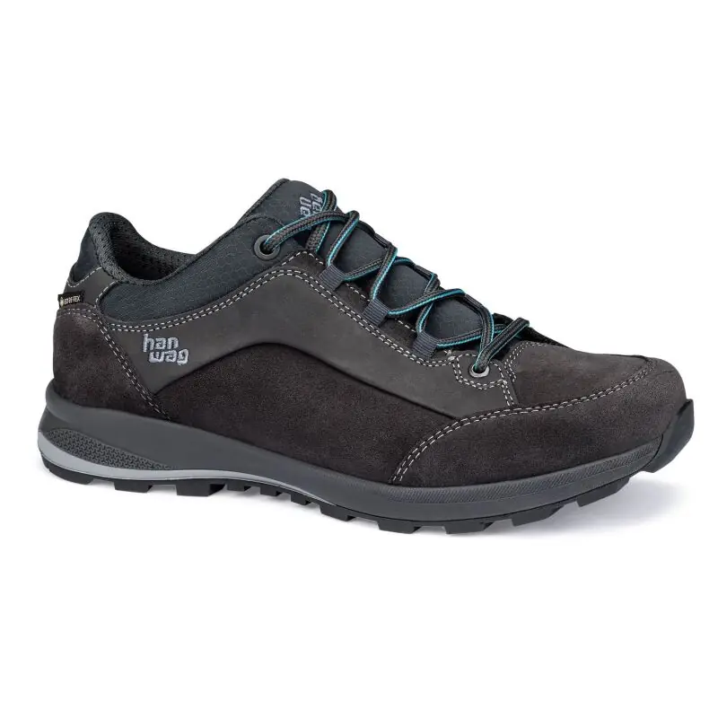 Direkt Vom Hersteller Han Wag Damen Banks Low Lady GTX Asphalt / Ocean