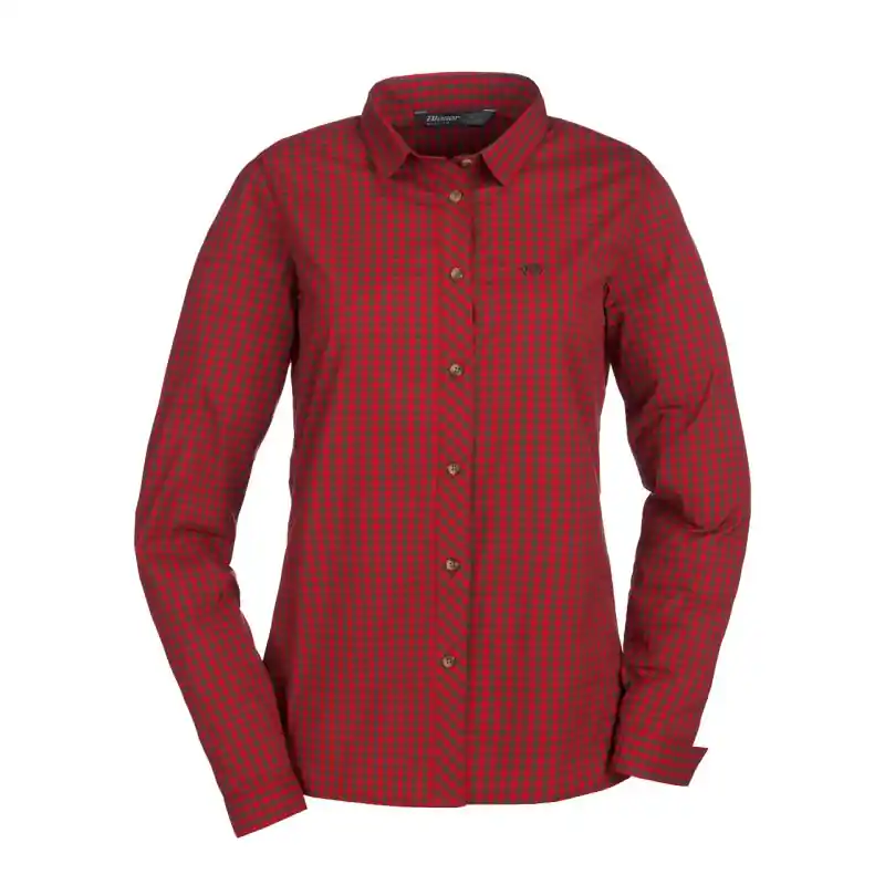 Blaser Damen Bluse Stretch Sergia Braun/Rot Kariert Jetzt Kaufen