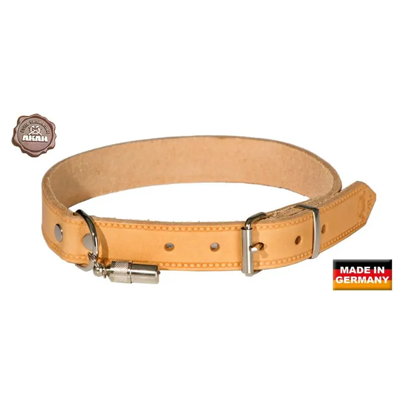 Top-Angebot AKAH Halsband genietet aus Fahlleder