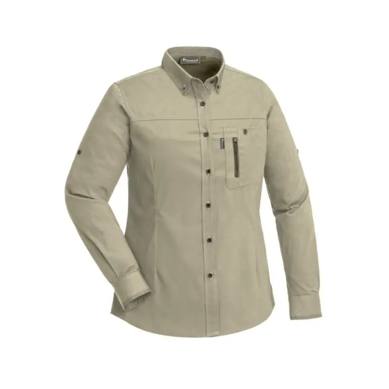 Pinewood Damen Bluse Tiveden TC Stretch Insect Safe Light Khaki Begrenztes Angebot
