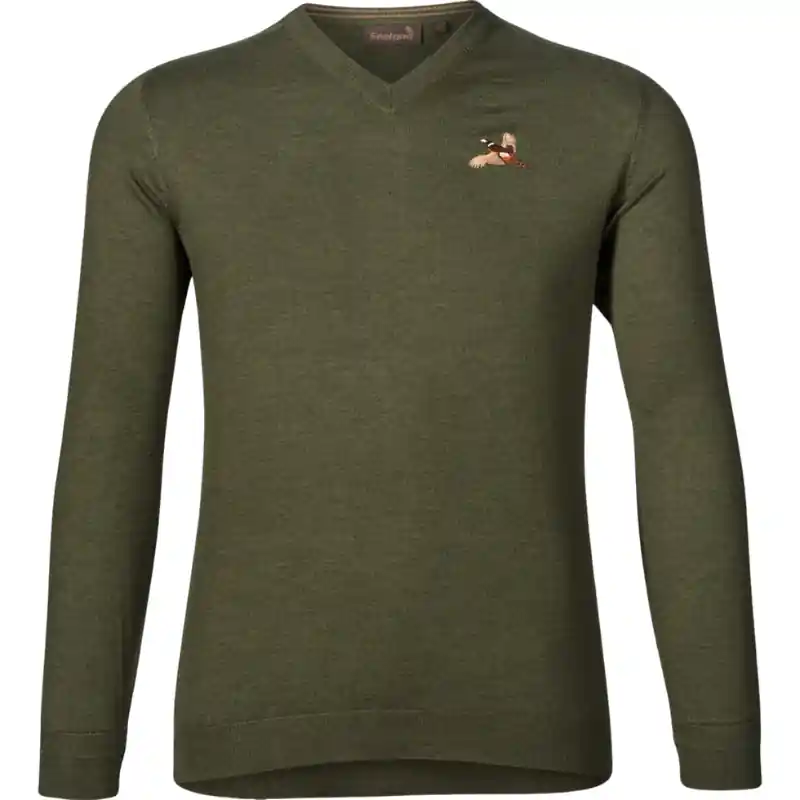 Seeland Herren Pullover Woodcook mit V-Ausschnitt Classic Green Günstig
