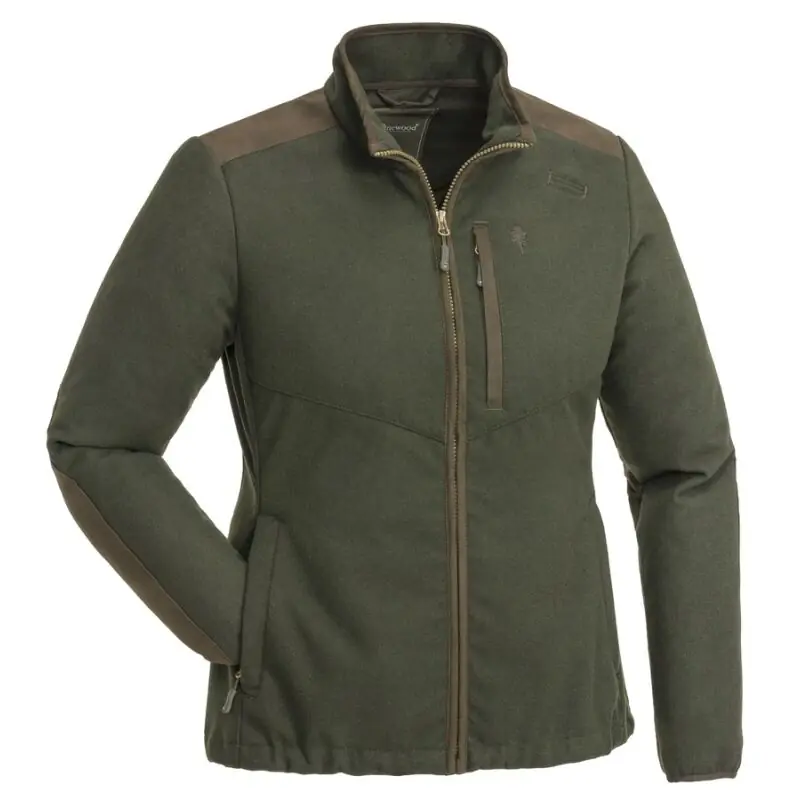 Pinewood Damen Wolljacke Nydala Windproof Moosgreen/Suede Braun Sale