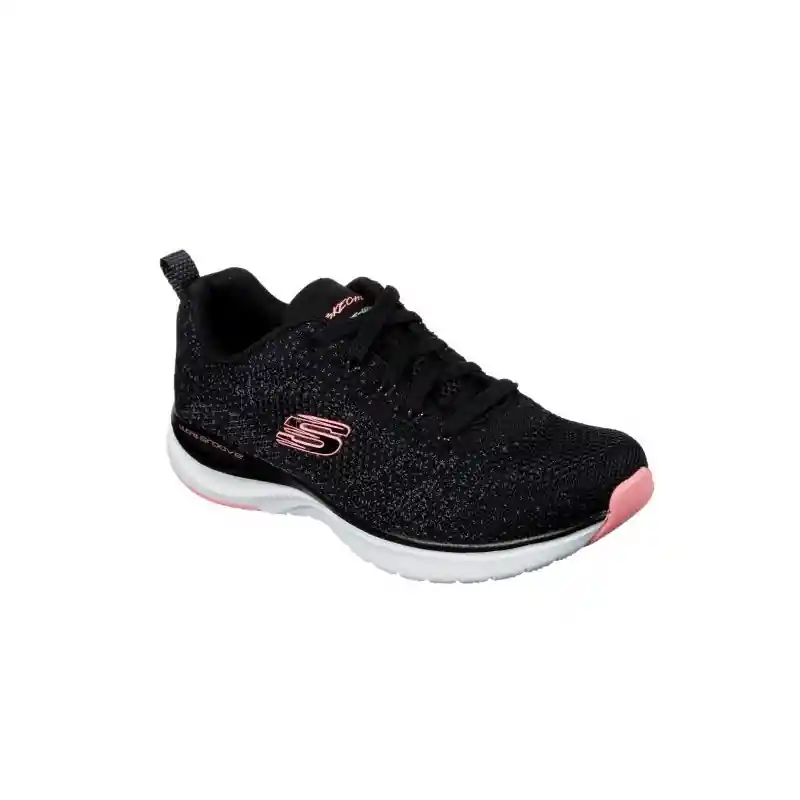 Skechers Damen Sneaker Ultra Groove Schwarz / Pink Neue Ware