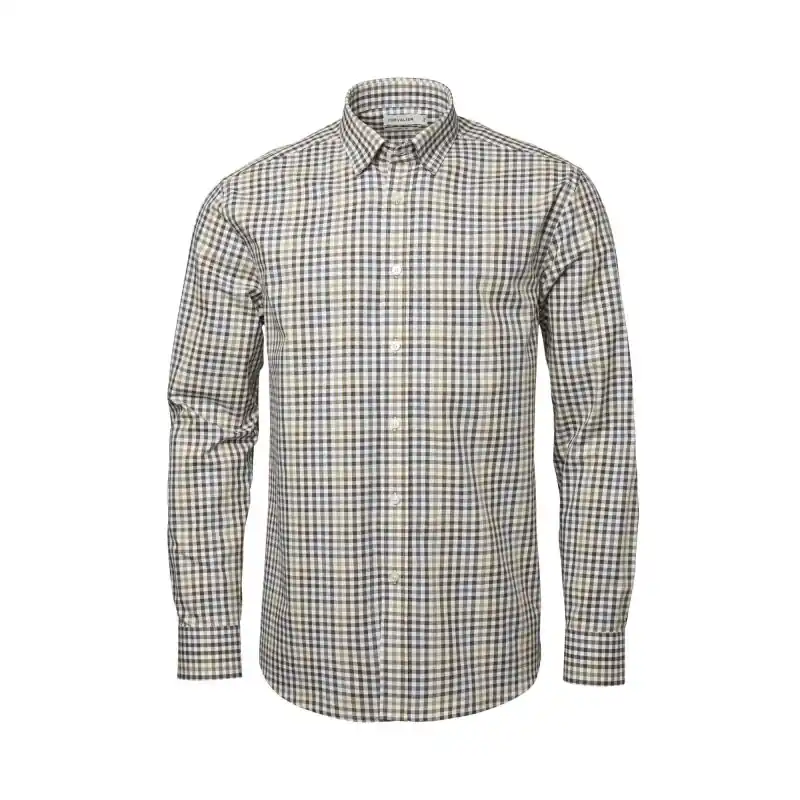 Rabatt Chevalier Herrenhemd Belmont Regular Fit Leather brown checked