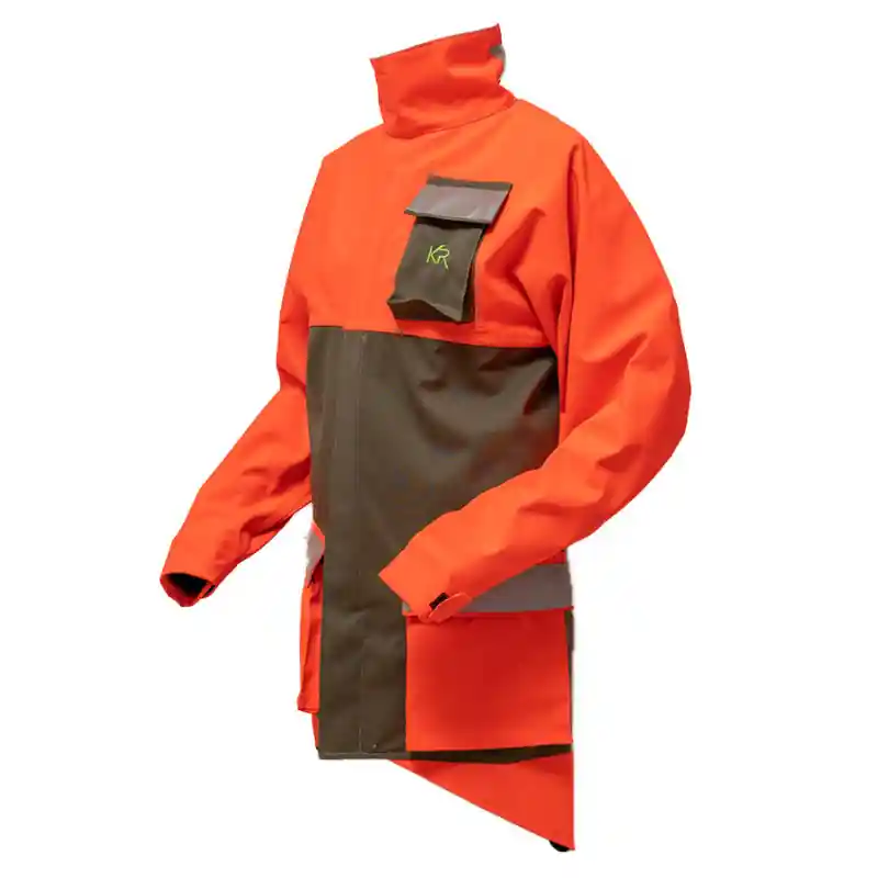 Kruedener Hundeführer-/ Durchgehjacke warnrot/ oliv Günstig
