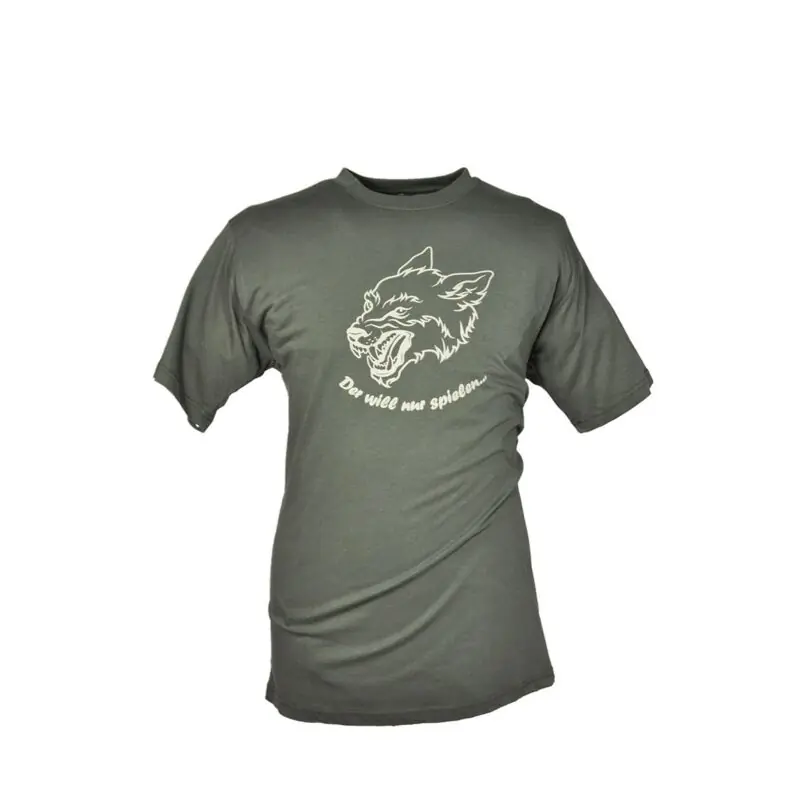 Hubertus T-Shirt Will nur spielen Oliv Echt