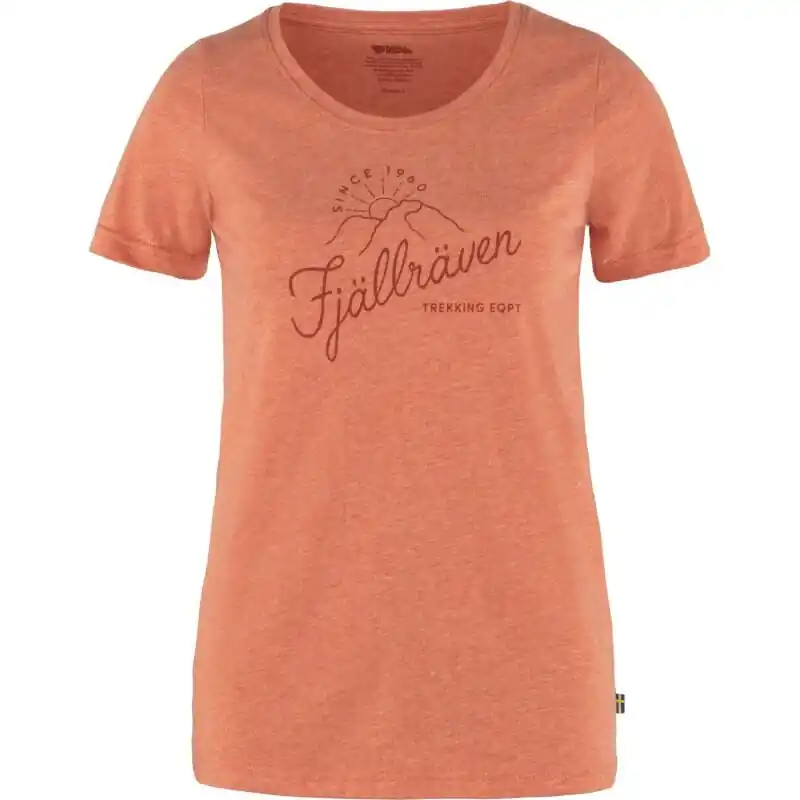 Fjällräven Damen T-Shirt Sunrise Rowan Red-Melange Preisknaller