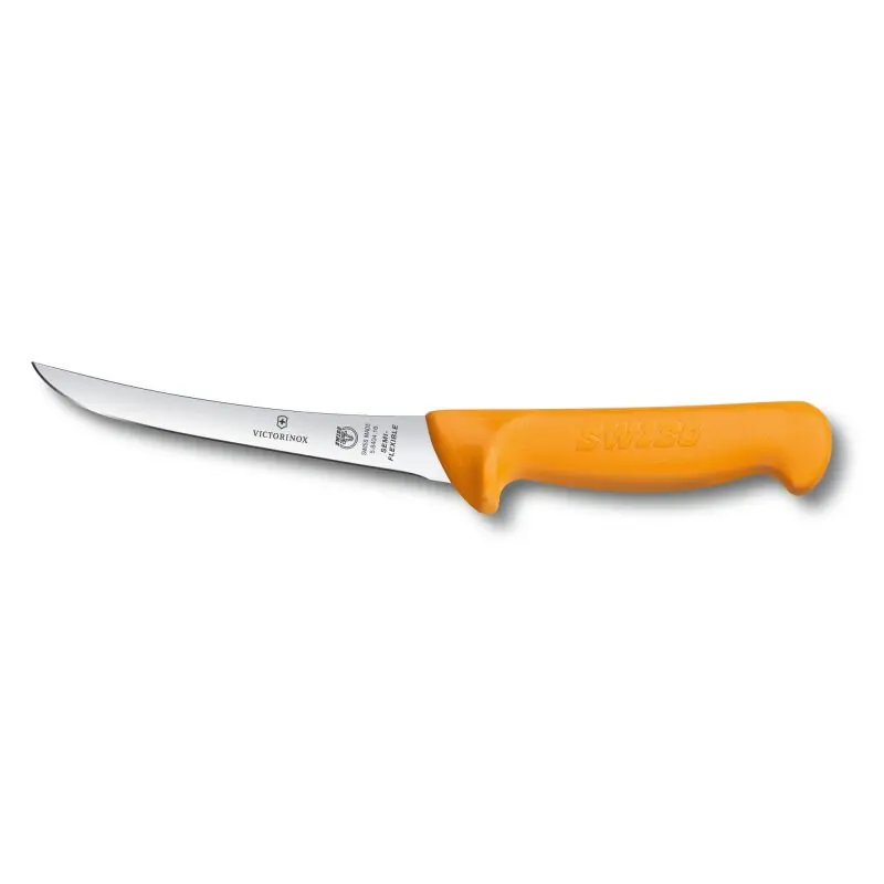 Jetzt Kaufen Victorinox Ausbeinmesser Swibo, gebogene, schmale, semi-flexible Klinge 16cm Gelb