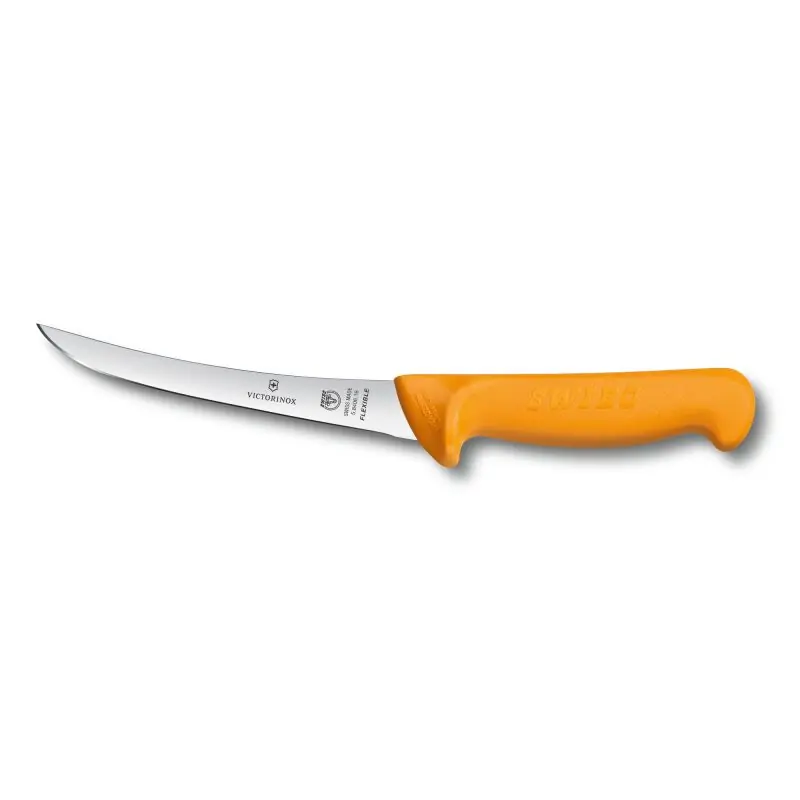 Victorinox Ausbeinmesser Swibo, gebogene, flexible Klinge 16cm Gelb Highlight