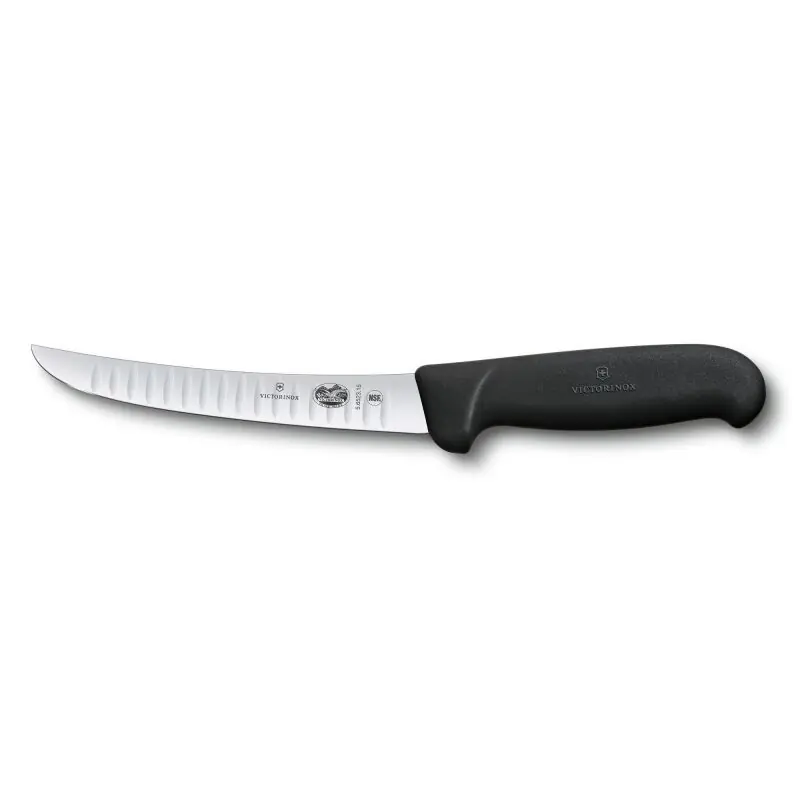 Victorinox Ausbeinmesser Fibrox Kullenschliff, gebogene Klinge 15cm Schwarz Ausverkauf