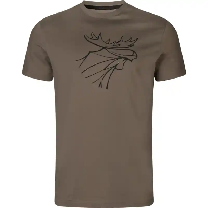 Härkila Herren T-Shirt Graphic 2er Pack Brown granite/Phantom Neue Kollektion