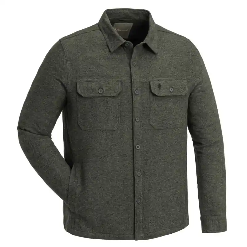Pinewood Herren Hemd Värnamo Darkgreen Melange Neue Kollektion