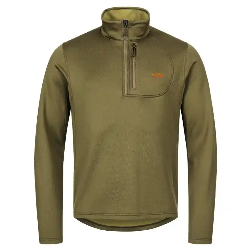 Blaser Herren Pullover Midlayer Drain Dunkeloliv Neue Kollektion