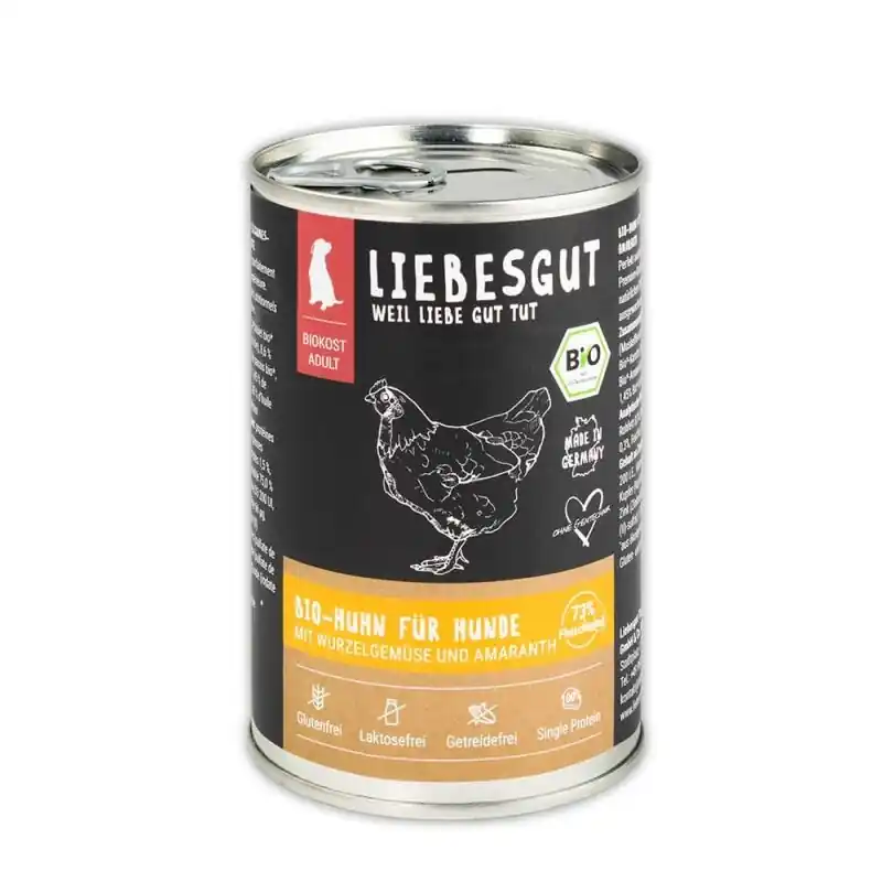 Liebesgut Hundenassfutter Bio Huhn mit Schwarzwurzel und Amaranth Meistverkauft