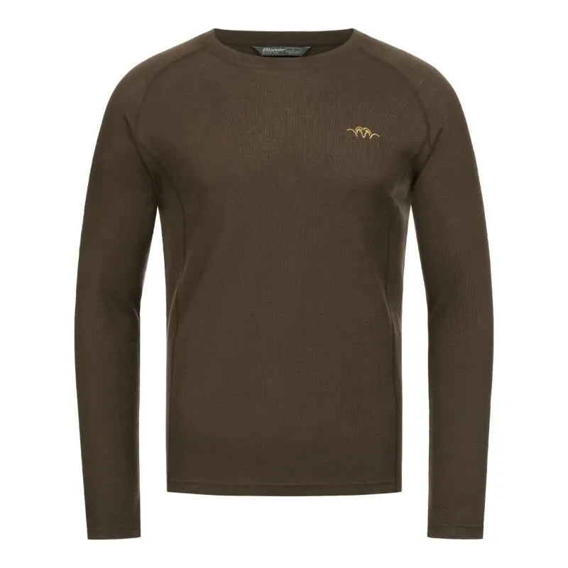 Blaser Herren Merino Base Layer Roundneck Jonar Dunkelbraun Must-Have