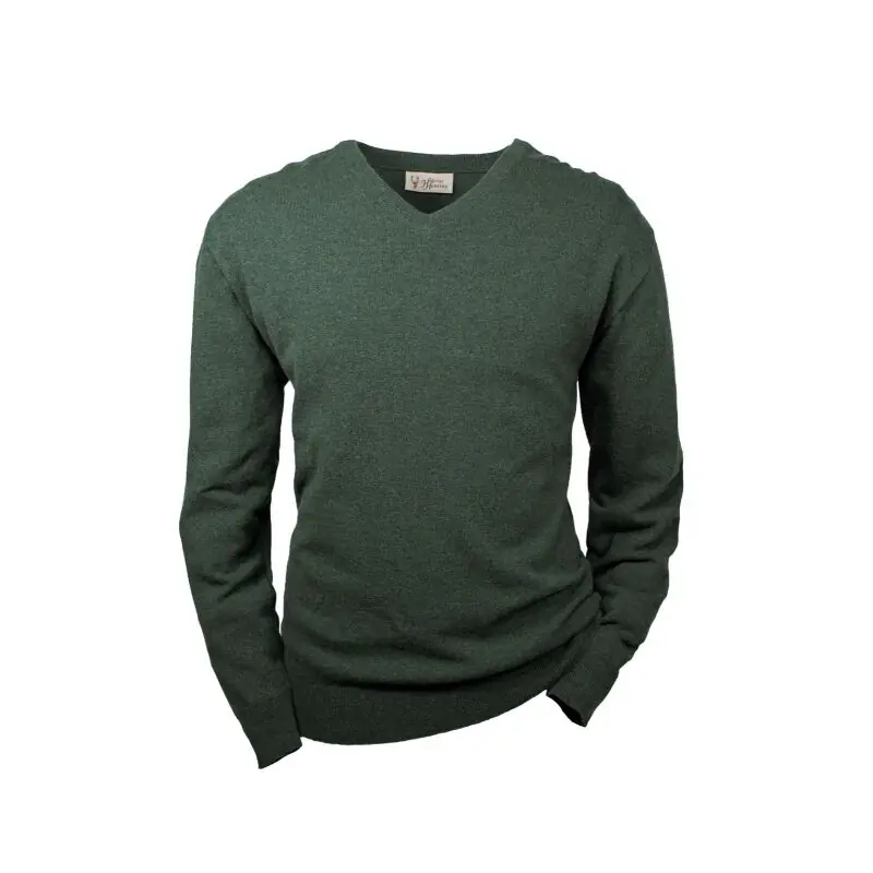 Hubertus Herren Pullover Lammwolle Dunkeloliv Super-Preis