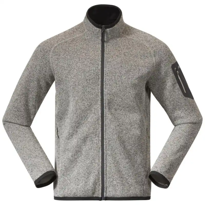 Bergans Herren Jacke Kamphaug Knitted Jacket Chalk Sand Wochenendangebot