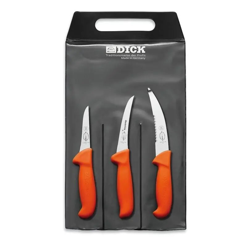 Neu Dick Outdoor Messer-Set 3tlg. Ergogrip Orange