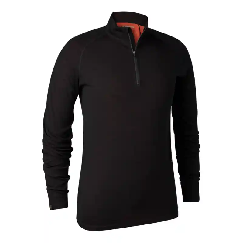 Ausverkauf Deerhunter Damen Merino-Unterhemd mit ½-Reißverschluss Lady Quinn Black Oak 34