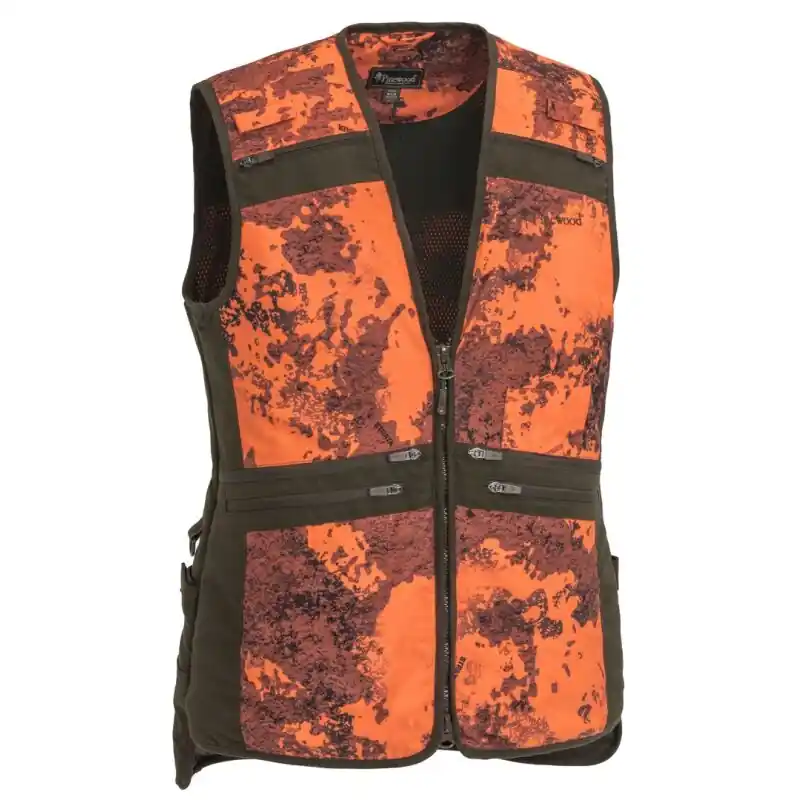 Solange Der Vorrat Reicht Pinewood Damen Weste Furudal Hunter Pro Camou Strata Blaze /Suede Brown