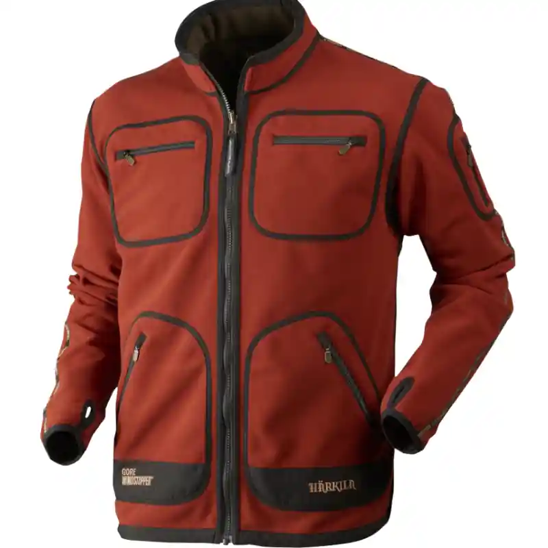 Sichere Zahlung Härkila Herren Fleecejacke Kamko Green/Bordeaux