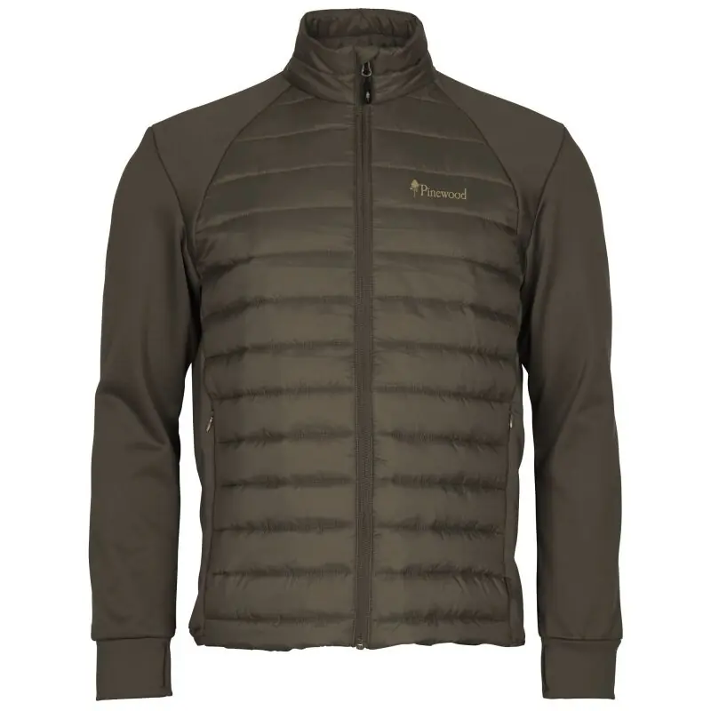 Pinewood Herren Power-Fleecejacke Finnveden Hybrid Dusty Brown Echt